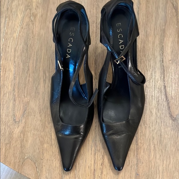 Escada Vintage Black Shoes Size 38.5